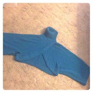 Vintage teal knitted sweater with bell sleeves